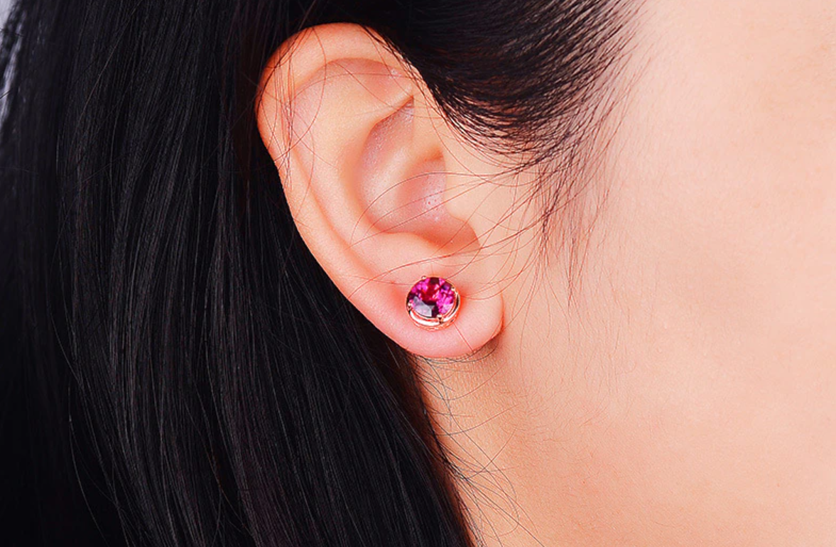 Ruby Stud Earrings | 925 Sterling Silver | 5mm | Gift for her | Delivered in Beautiful Gift Box.