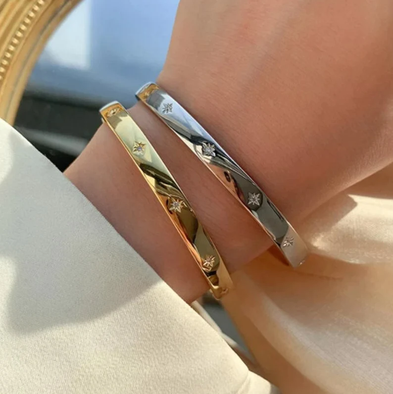 Smooth Cuff Bangle Adjustable Bracelet | Stamped 925 Sterling Silver | Adjustable Bracelet | Gift for her | Delivered in Gift Box.