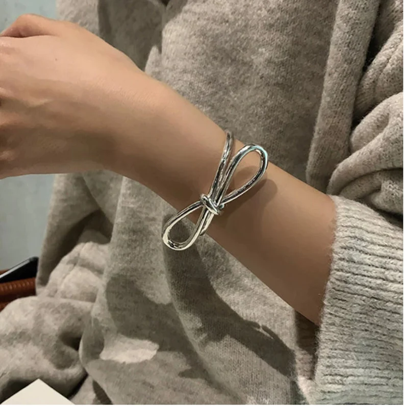 Stunning Cuff Bow Bracelet | 925 Sterling Silver | Gift for Her | Delivered in Gift Box.