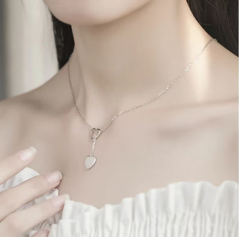 Open Heart Lariat Necklace | 925 Sterling Silver | Gift For Her | Delivered to You in a Gift Box