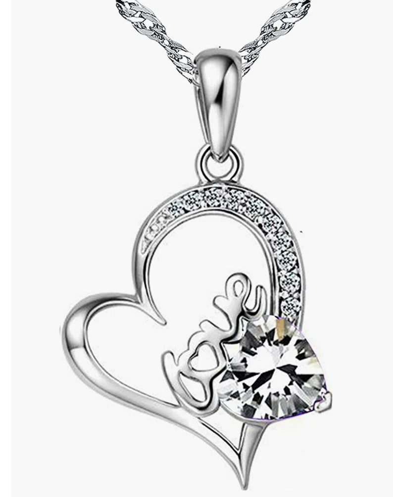 Forever Love Double Heart Pendant Necklace | 925 Sterling Silver | Gift For Her | Delivered in Gift Box