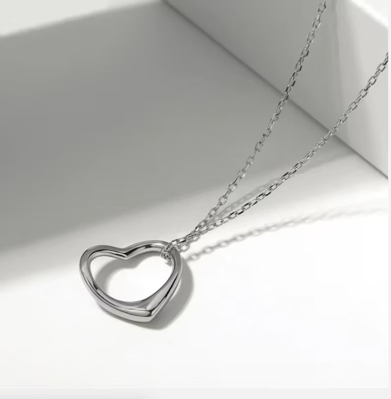 Open Heart Pendant Necklace | 925 Sterling Silver | Gift For Her | Delivered in a Gift Box